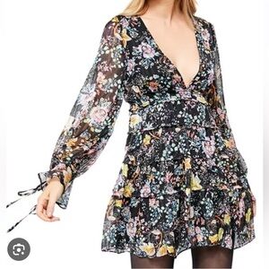 Free People Multicolor Floral Long Sleeve Dress